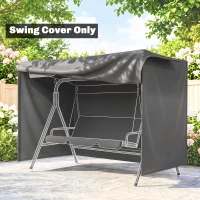 Outsunny Funda para Balancín de Jardín con Cremallera Cubierta para Muebles de Exterior 205x124x164 cm Gris Oscuro(m-9)