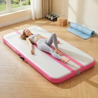 SPORTNOW Tappetino Gonfiabile Ginnastica 2.05 m con Pompa Elettrica e Borsa Trasporto(m-10)