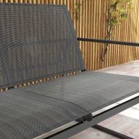 Outsunny Salon de jardin 4 pièces avec 2 fauteuils 1 canapé 2 places d'extérieur et table basse plateau en verre trempé(m-8)