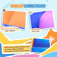 Outsunny Kids Bouncy Castle House Inflatable Trampoline Slide Water Pool 3 in 1 with Blower Indoor Outdoor for Kids Age 3-8 Multi-Colour 2.8 x 2.5 x 1.7m(m-6)