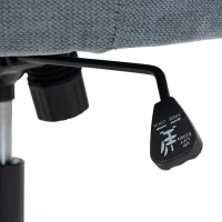 HOMCOM Cadeira de Escritório Ergonômica Poltrona de Escritório em Chenille com Altura Ajustável Função de Basculamento Azul(m-9)