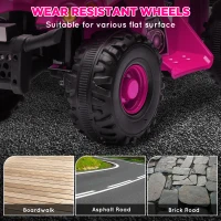 AIYAPLAY 6V Kids Electric Quad Bike w/ Music, Forward Function, for 2-6 Years, Pink(m-6)