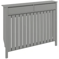 HOMCOM 93 x 119cm Modern Radiator Cover - Grey(m-1)