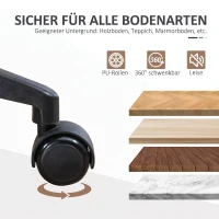 HOMCOM Scaun de birou ergonomic cu înălțime reglabilă, brațe rabatabile și material textil tip plasă, negru(m-9)
