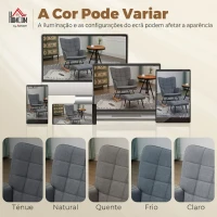 HOMCOM Conjunto de Poltrona Baloiço com Apoio para os Pés Poltrona Relax com Almofada Acolchoada e Anti-Tombo 64x89x90 cm Cinza(m-7)