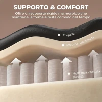 HOMCOM Sedia da Ufficio Reclinabile a 155° con Poggiapiedi, Doppia Imbottitura e Rivestimento in Finta Pelle, Nero(m-6)