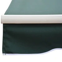 Outsunny Tenda da Sole a Bracci 2.5x2m Avvolgibile Manuale in Alluminio e Poliestere Verde(m-9)