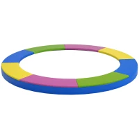 SPORTNOW Coussin de protection trampoline 244cm avec cordon élastique résistant aux intempéries et UV anti-déchirure, multicolore(m-11)