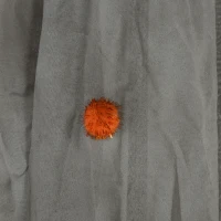 HOMCOM 6' Orange Clown Halloween Animatronic, with Glowing Eyes(m-9)