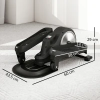 SPORTNOW Under Desk Elliptical Machine with LCD Monitor, 8 Adjustable Magnetic Resistances for 2-in-1 Seat & Stand Up Exercise(m-3)
