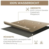 Outsunny Schutzhülle für Gartenmöbel Winterfest Wasserdicht Abdeckung Abdeckplane Oxford 275 x 205 x 90 cm Beige(m-5)
