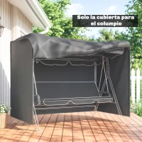 Outsunny Funda para Balancín de Jardín con Cremallera Cubierta para Muebles de Exterior 205x124x164 cm Gris Oscuro(m-7)