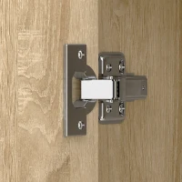 HOMCOM Aparador Alto para Cozinha Armário de Cozinha 3 Portas com Fecho Suave Gaveta Bancada Nichos Abertos Madeira Natural(m-8)