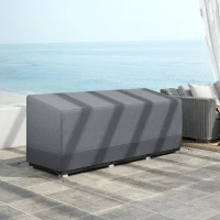 Outsunny Rectangular Patio Garden Furniture Cover Waterproof for 3 Seater Sofa Bistro Set, UV Resistant Protection 600D Oxford Fabric Rattan Lounge Clean Cover, 190 x 72 x 76cm, Grey(m-7)