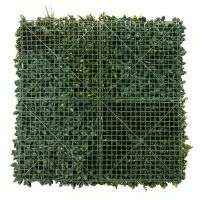 Outsunny Grass Wall Panels, 100 x 100 cm Artificial Grass Wall Decor with Tie Connectors, Greenery Backdrop Panels, Green(m-11)