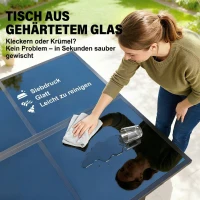 Outsunny Gartenmöbel Set Sitzgruppe 5-teilig Glastisch mit 4 Atmungsaktiven Stühlen klappbar Rückenlehne Seilflecht(m-7)