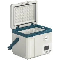 Outsunny Frigorifero Portatile per Auto da 19L con Compressore e Controllo App, 47x36.7x37 cm, Bianco(m-1)