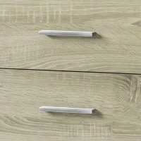 HOMCOM Cómoda 6 cajones, Mueble de almacenamiento, Estilo moderno, para dormitorio, entrada, pasillo, 40x40x110cm, Roble(m-8)