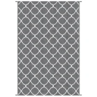 Outsunny Tapis d'extérieur tapis réversible dim. 2,74L x 1,82l m - PP Haute densité 310 g/m² Gris et blanc(m-16)