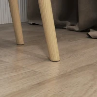 HOMCOM Nesting Coffee Table, Set of 2 Side Tables, Stacking End Tables with Solid Wood Legs, for Living Room Bedroom, Light Grey(m-9)