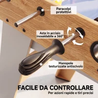 SPORTNOW Calcio Balilla: Mini Tavolo da 89 cm, 2 Segnapunti Manuali, Viola(m-6)