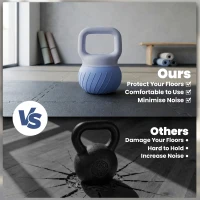 SPORTNOW Soft Kettlebell, 10kg Kettle Bell with Anti-Slip Grip for Home Gym Weight Lifting and Strength Training(m-7)