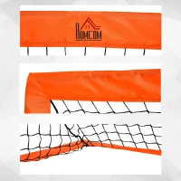 HOMCOM Set of 2 Football Goal Net 6 x 3 ft Foldable Outdoor Sport Training Teens Adults Football with Carrying Bag Orange(m-6)