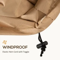 Outsunny Garden Furniture Covers Waterproof, 600D Oxford Outdoor Furniture Cover with 4 Air Vents, 275 x 208 x 78 cm, Beige(m-4)