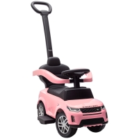 AIYAPLAY Correpasillos 2 en 1 para Niños de 18-36 Meses LAND ROVER DISCOVERY con Almacenaje Mango y Barandilla Extraíbles Rosa
