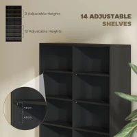 HOMCOM 640 CD Storage Tower - Black(m-5)