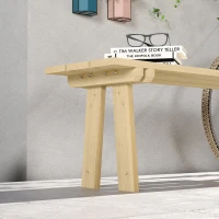 Outsunny Banco de Madera de 2 Plazas Carga 220 kg Banco de Exterior para Jardín Patio Terraza 130x38x45 cm Natural(m-7)
