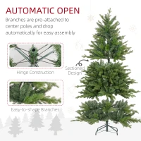 HOMCOM 6ft Bare Artificial Christmas Tree, with 1821 Tips - Green(m-6)