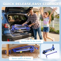 AIYAPLAY Electric Scooter for Kids 6-14 Years, with Colourful Lights, Blue(m-7)