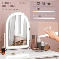 HOMCOM 43 x 59cm LED Vanity Mirror - White(m-4)
