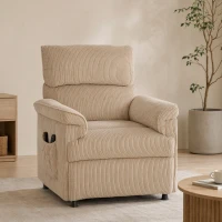HOMCOM Massagesessel mit Vibrationsmodi, Wärmefunktion, leiser Motor, Memory-Funktion, Stahl, Stoffbezug, Braun(m-8)