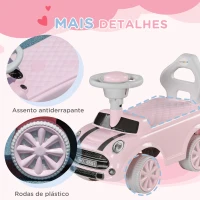 AIYAPLAY Carro Andador para Bebés de 18-36 Meses Carro Andador com Volante Buzina e Sistema Anti-Tombo  53x25x35 cm Rosa(m-7)