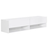 HOMCOM Mueble de TV para Salón de Pared con 2 Compartimentos y 2 Armarios con Puertas Abatibles para Televisión de 60 Pulgadas(m-11)