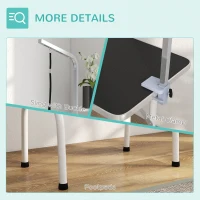 PawHut 32" Foldable Dog Grooming Table Pet Drying Beauty Table Adjustable Fixed Arm Rubber Top, Black(m-8)