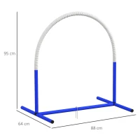 PawHut Conjunto de Treinamento de Agilidade para Cães com 4 Peças com Bolsa de Transporte para Treino Branco e Azul(m-3)