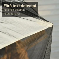 Outsunny, Plasă anti țânțari pentru umbrelă, Pentru Aer Liber, Material tip plasă, Oxford, 300cm x 300cm x 230cm, Negru(m-9)