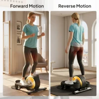 SPORTNOW Under Desk Elliptical Machine with LCD Monitor, 8 Adjustable Magnetic Resistances for 2-in-1 Seat & Stand Up Exercise(m-6)