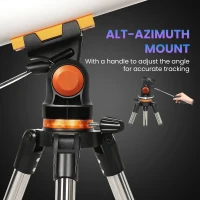 Outsunny Astronomy Telescope for Adults and Beginners with 80 mm Aperture, Carry Bag, White(m-6)
