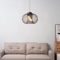 HOMCOM Lampadario da Soffitto Design Moderno con Attacco E27 e Altezza Regolabile, Ф50x150cm(m-10)