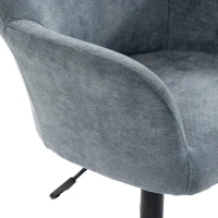 HOMCOM Silla de Oficina Ergonómica en Chenilla con Altura Ajustable y Función de Balanceo Azul(m-7)