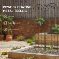 Outsunny Set of Two Spiral Anchor Garden Trellis Panels(m-6)
