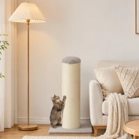 PawHut Cat Scratching Post, 76cm Tall Scratch Post for Indoor Kittens, Cat Scratcher with Stable Base(m-2)