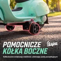 AIYAPLAY Elektryczny motorek dziecięcy Mini Vespa GTS 6V z akumulatorem litowym, ergonomiczne siedzisko i oparcie 1,5-3 lat(m-5)