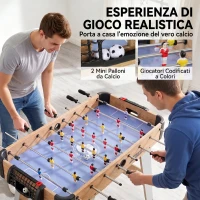 SPORTNOW Calcio Balilla: Mini Tavolo da 89 cm, 2 Segnapunti Manuali, Viola(m-4)