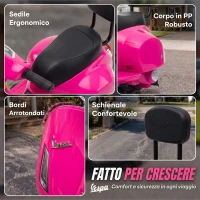 AIYAPLAY Moto Elettrica per Bambini 1.5-3 Anni MINI VESPA GTS 6V, Rosa(m-7)