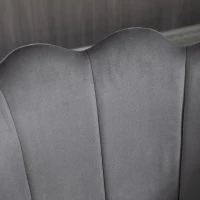 HOMCOM Set da 2 Sgabelli da Bar Vellutati con Poggiapiedi e Base in acciaio, 59x52x90cm, Grigio(m-8)